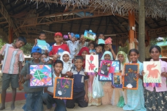 Children affected by conflict in Sri Lanka receive play therapy and support at a Canadian Red Cross funded centre.
